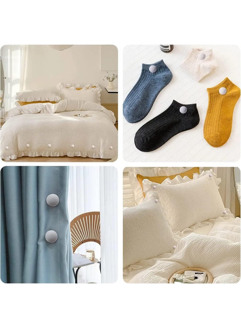 مجموعة مشابك تثبيت اللحاف مكونة من 12 قطعة - مشابك بلاستيكية قوية مزدوجة الجوانب لتثبيت الألحفة والوسائد والستائر، ومنع انزلاقها، والحفاظ على الفراش مرتبًا ومريحًا - Image 4